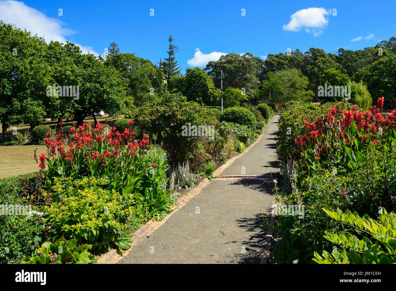 Government Gardens at Port Arthur historic site (former convict settlement) on the Tasman Peninsula in Tasmania, Australia Stock Photo