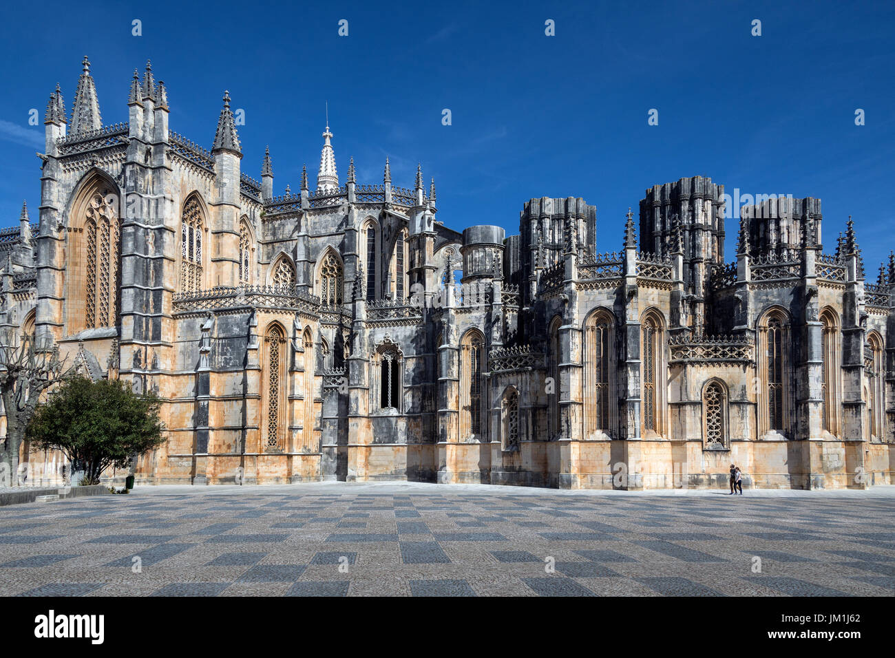 Monastery of Batalha - a Dominican convent in the town of Batalha, in the Centro Region of Portugal. it was erected in commemoration of the 1385 Battl Stock Photo