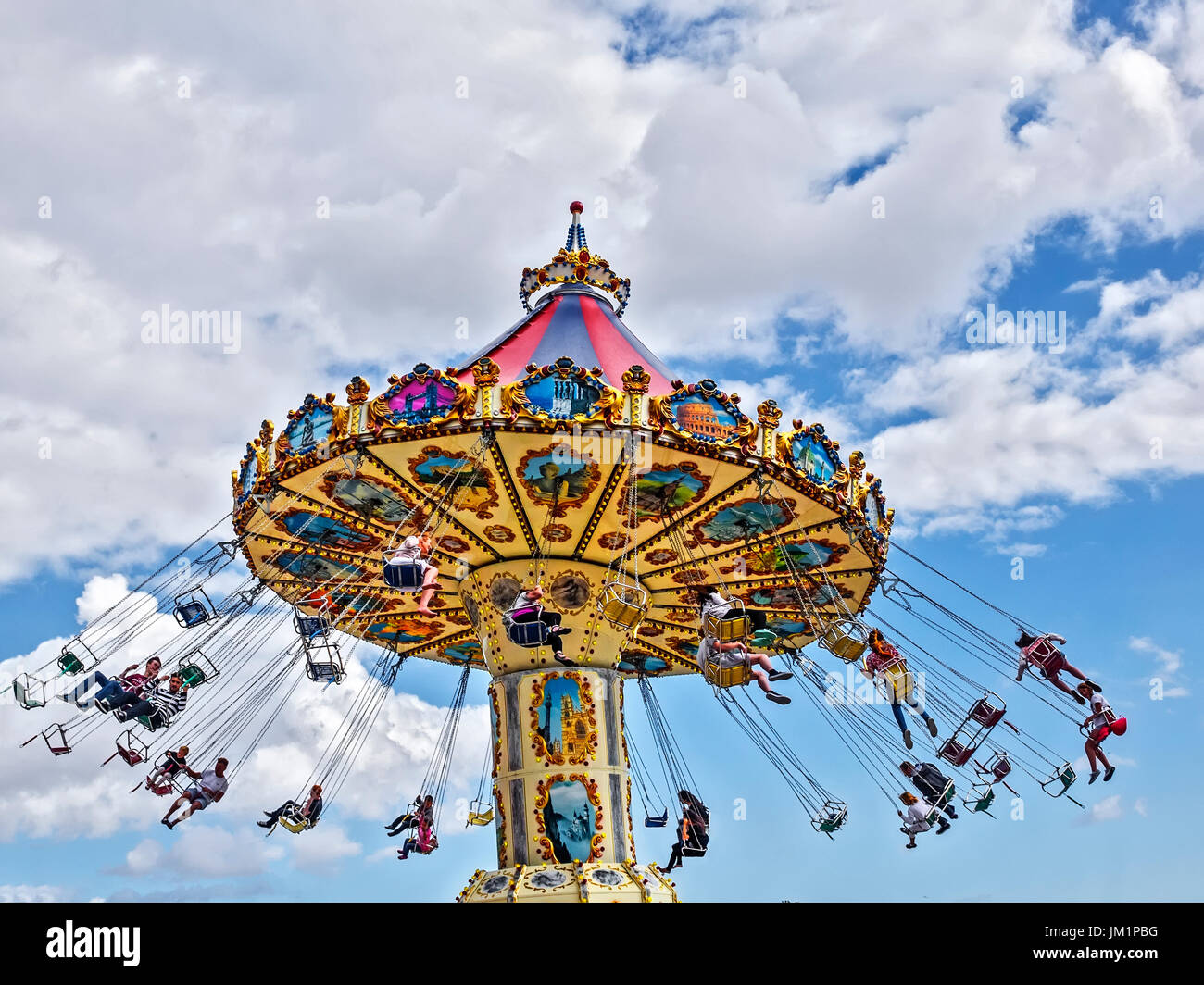 Swing carousel ride amusement park hi-res stock photography and