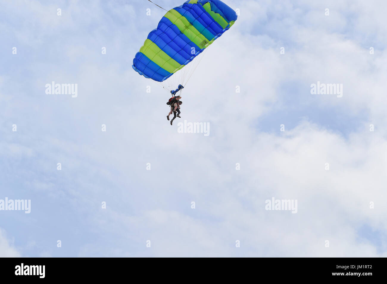 Sky divers floating on the air Stock Photo