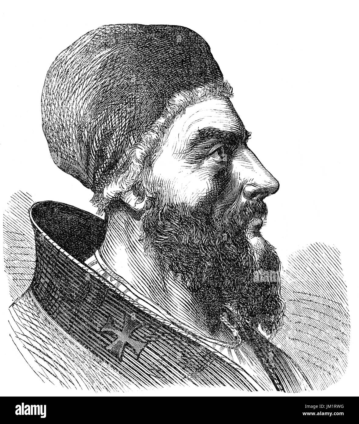 Pope Nicholas II, c. 990/995 - 1061, born Gérard de Bourgogne, was Pope from 24 January 1059 until his death Stock Photo
