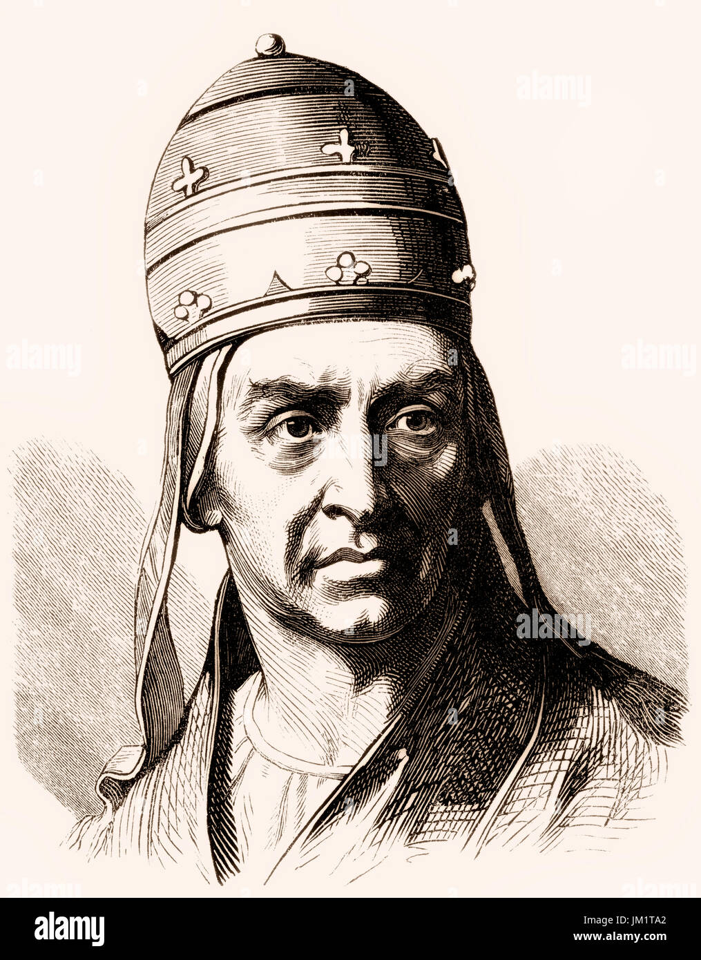 Pope Adrian IV, born Nicholas Breakspear; c. 1100 – 1 September 1159, was  Pope from 4 December 1154 to his death Stock Photo - Alamy