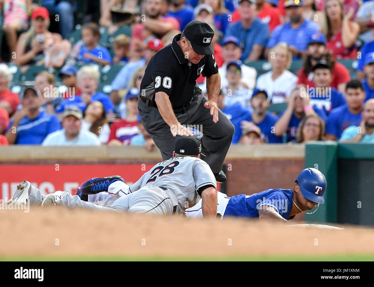 Arlington, Texas, USA. July 24th, 2017:.Texas Rangers third baseman ...