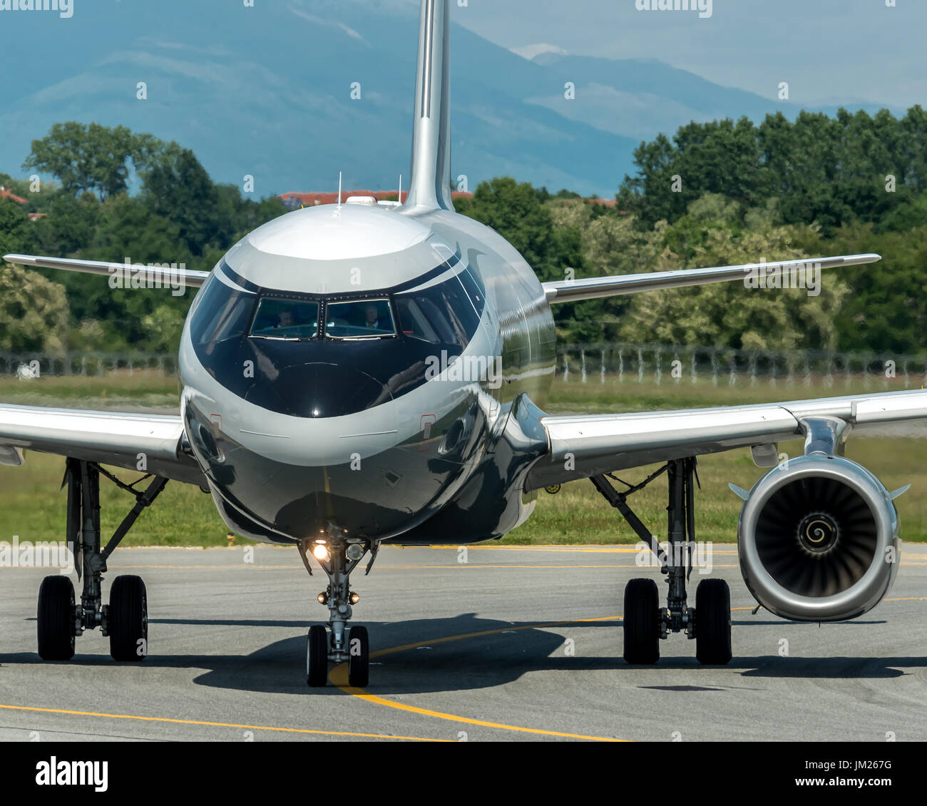 From New York with Airbus A319CJ owned by Dmitry Rybolovlev, who is owner of AS MONACO, played