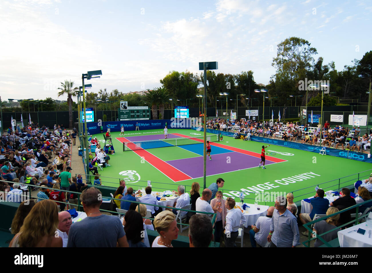 Newport Beach, United States. 24 July, 2017. Ambiance at the World Team Tennis match between the OC Breakers & San Diego Aviators © Jimmie48 Photography/Alamy Live News Stock Photo