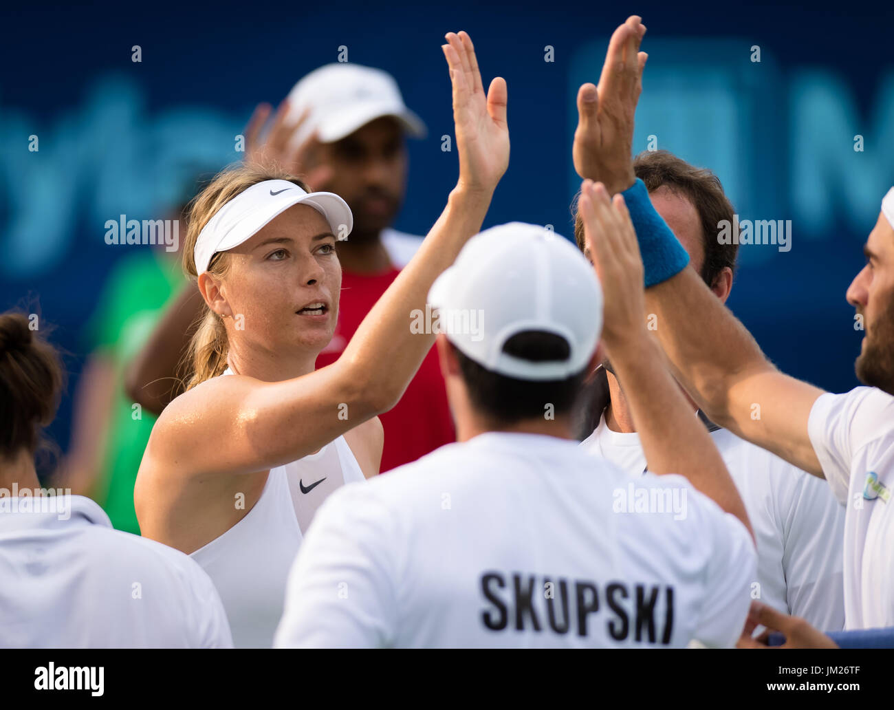 Newport Beach, United States. 24 July, 2017. Maria Sharapova at the World Team Tennis match between the OC Breakers & San Diego Aviators © Jimmie48 Photography/Alamy Live News Stock Photo