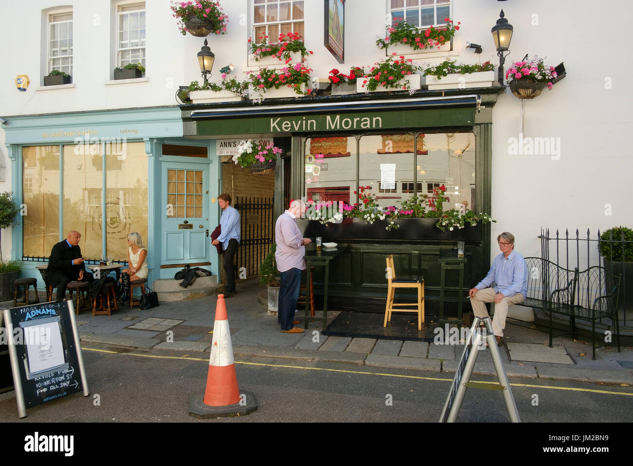 The Nags Head pub in Belgravia, London run by landlord Kevin Moran. Stock Photo