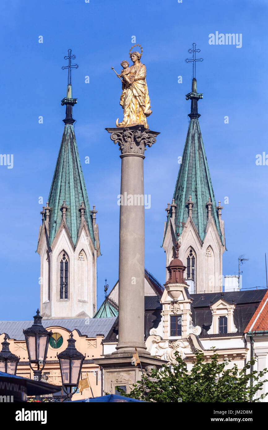 St Maurice Church towers, Kromeriz, Czech Republic Stock Photo