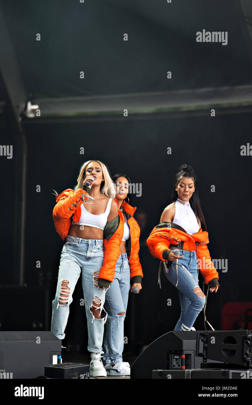 British girl band M.O. performing on stage at the recent Liverpool International Music Festival