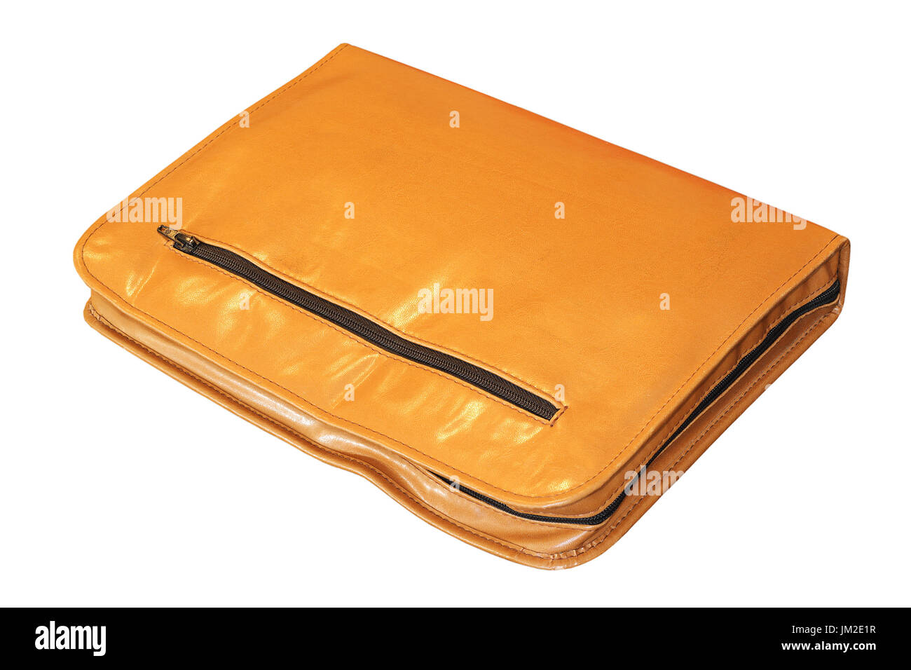 old leather blotter isolated on white background Stock Photo