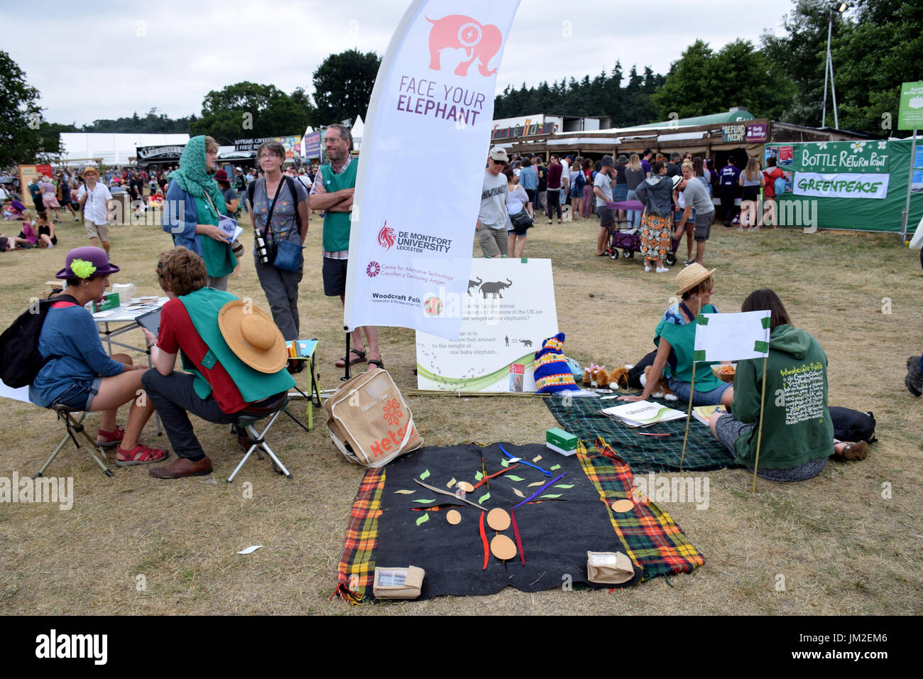 Latitude Festival 2017, Henham Park, Suffolk, UK. Face Your Elephant brings  together young peer educators from Woodcraft Folk with research students t  Stock Photo - Alamy