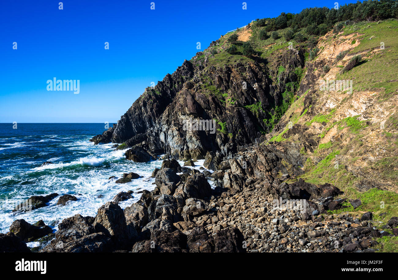 Dramatic scenery at most Eastern point of Australia at Cape Byron Bay, New South Wales, Australia. Stock Photo
