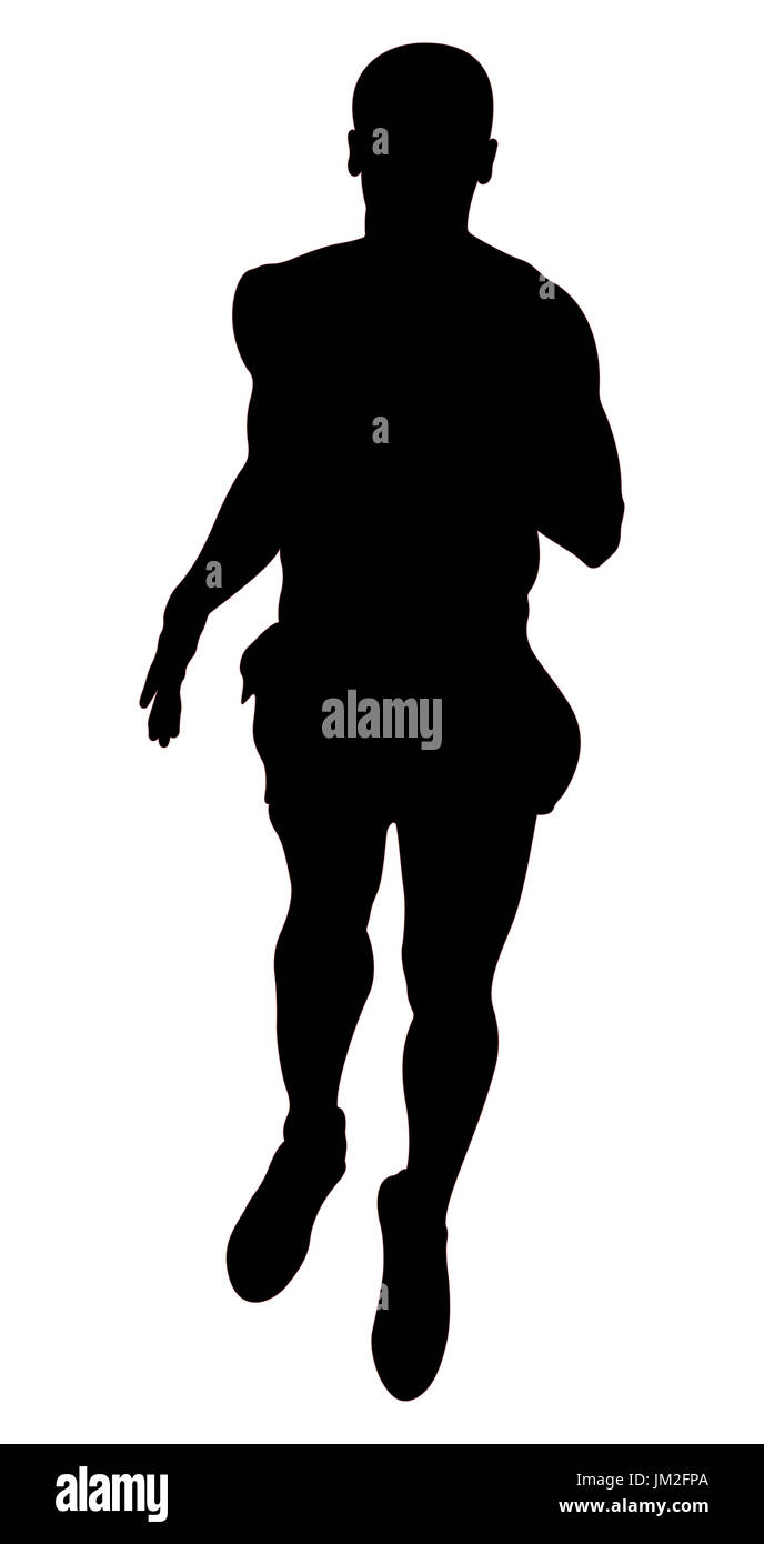 young athlete middle distance runner vector illustration Stock Photo ...