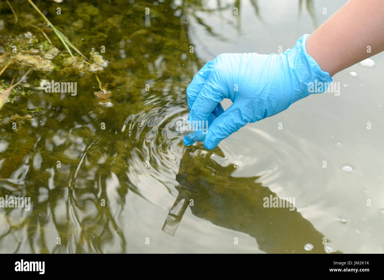 taking-a-water-test-for-analysis-from-a-reservoir-stock-photo-alamy