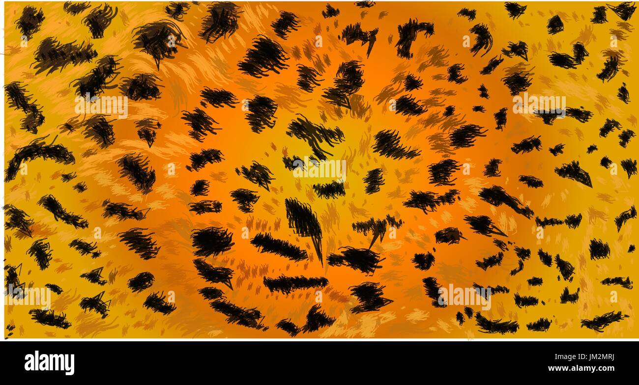 Gepard cheetah pointed skin wool texture background. vector illustration. Stock Vector