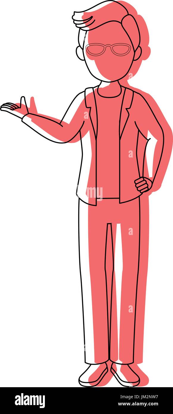 isolated standing young man icon vector illustration graphic design ...