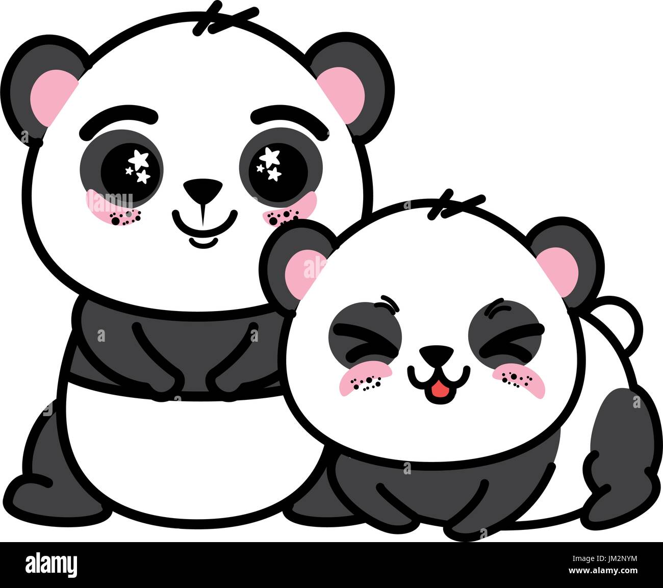 Chinese panda bears illustration hi-res stock photography and images ...