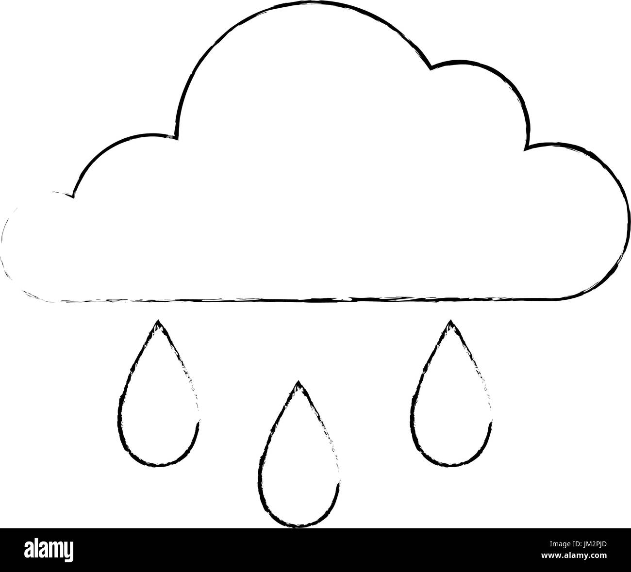 Cloud rain pattern simple Black and White Stock Photos & Images - Alamy