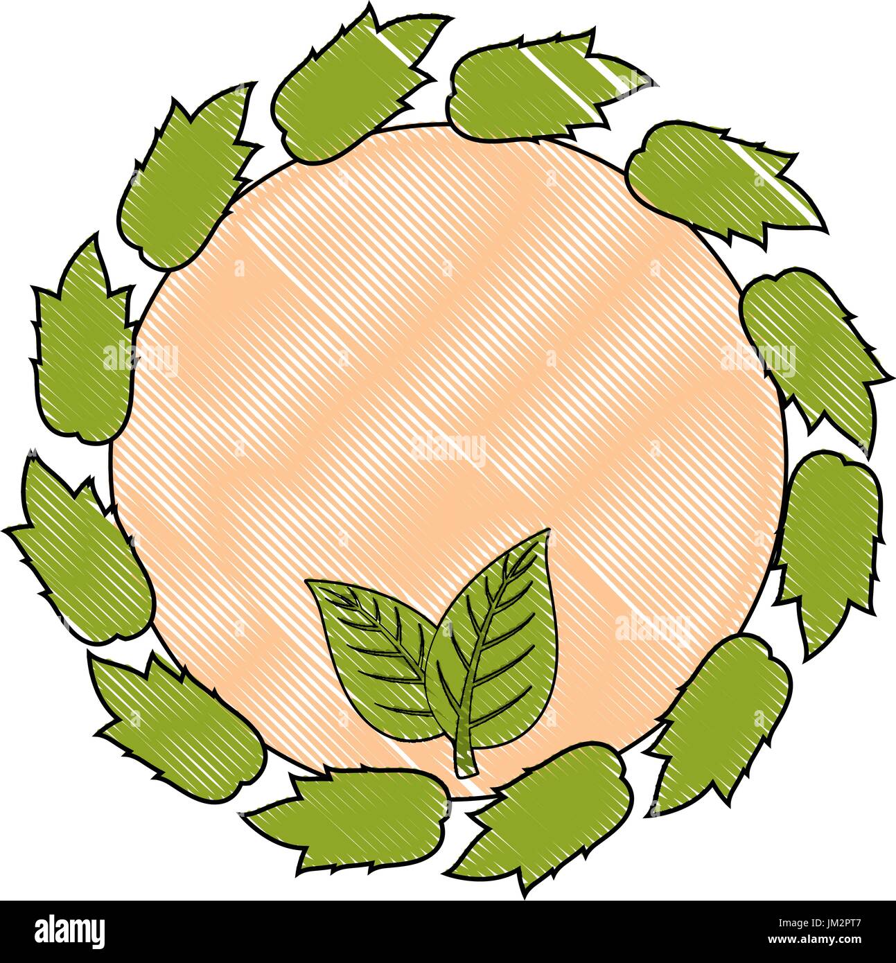 sheets trees round icon Stock Vector Image & Art - Alamy