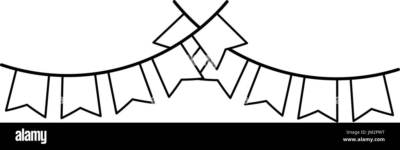 Isolated Cute Party Flags Stock Vector Image Art Alamy