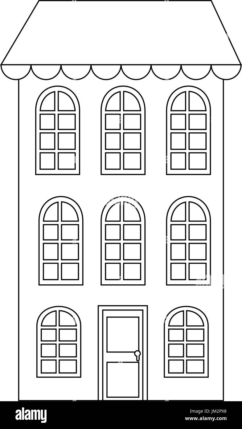 Apartments door icon flat Stock Vector Images - Alamy