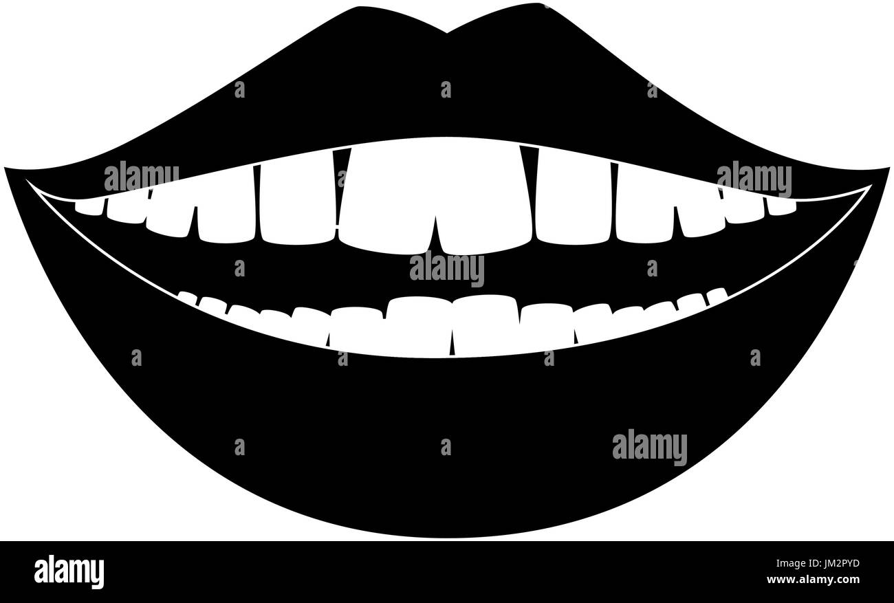 isolated mouth smiling Stock Vector
