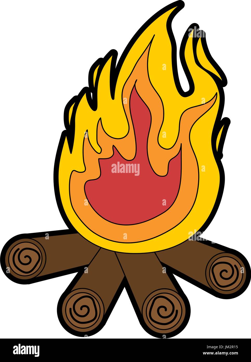 Wood Fire Stock Vector Images Alamy