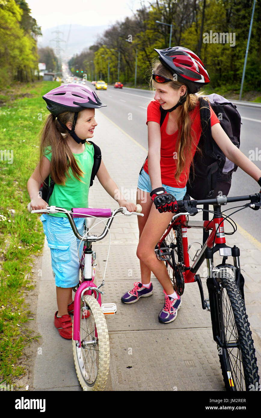 Cars bikes top and girls