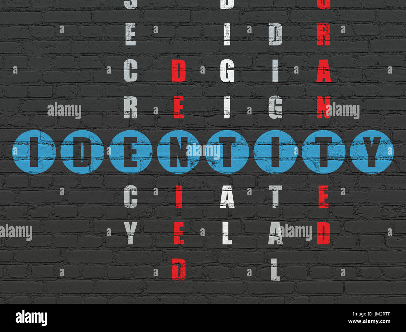 Protection concept Identity in Crossword Puzzle Stock Photo Alamy