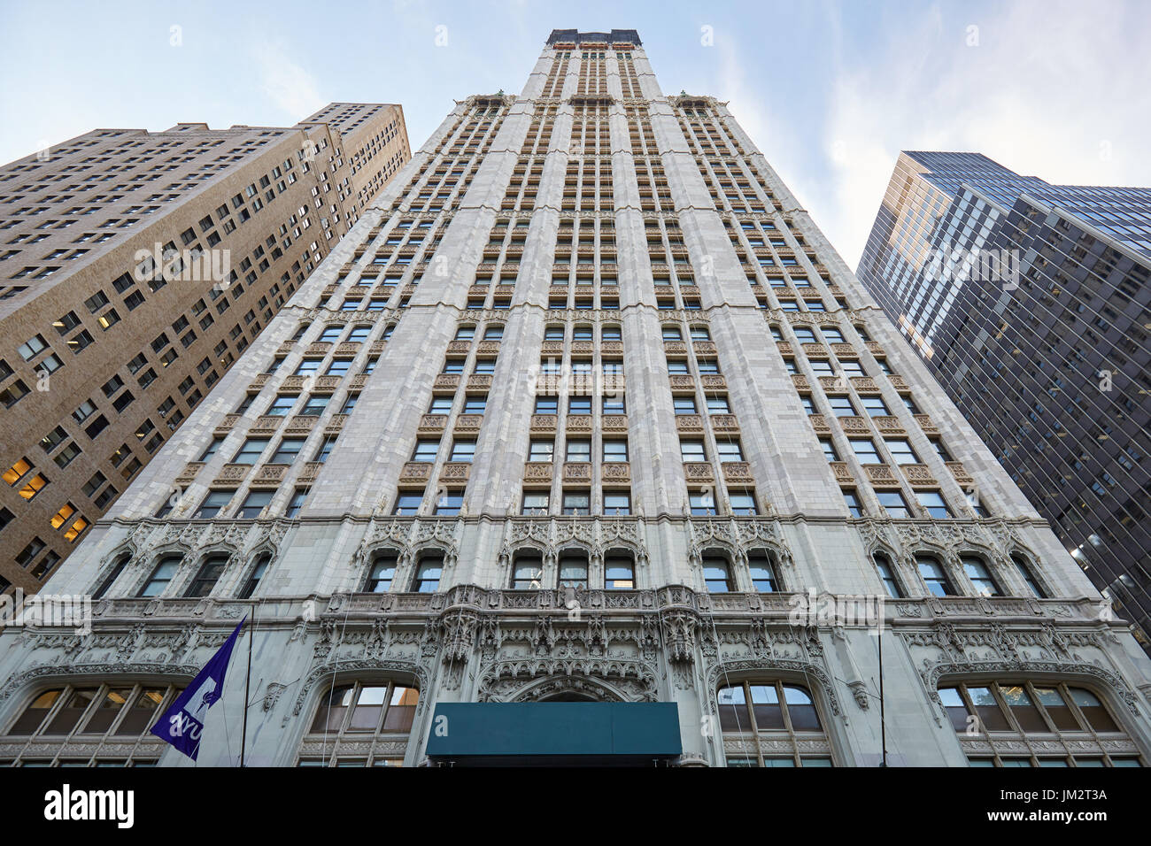 Woolworth Building skyscraper low angle view in New York Stock Photo
