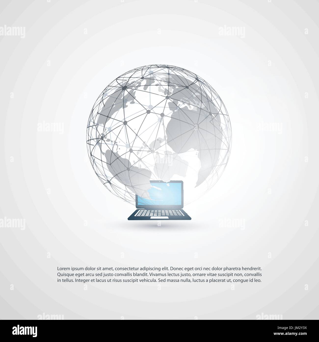 Abstract Cloud Computing and Global Network Connections Concept Design ...