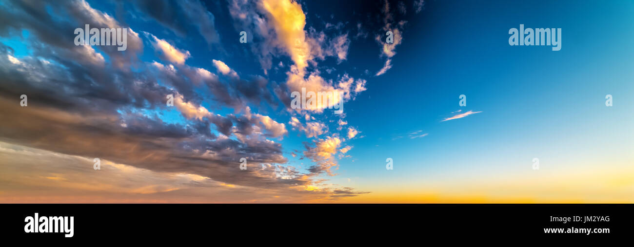sky with clouds at sunset Stock Photo - Alamy
