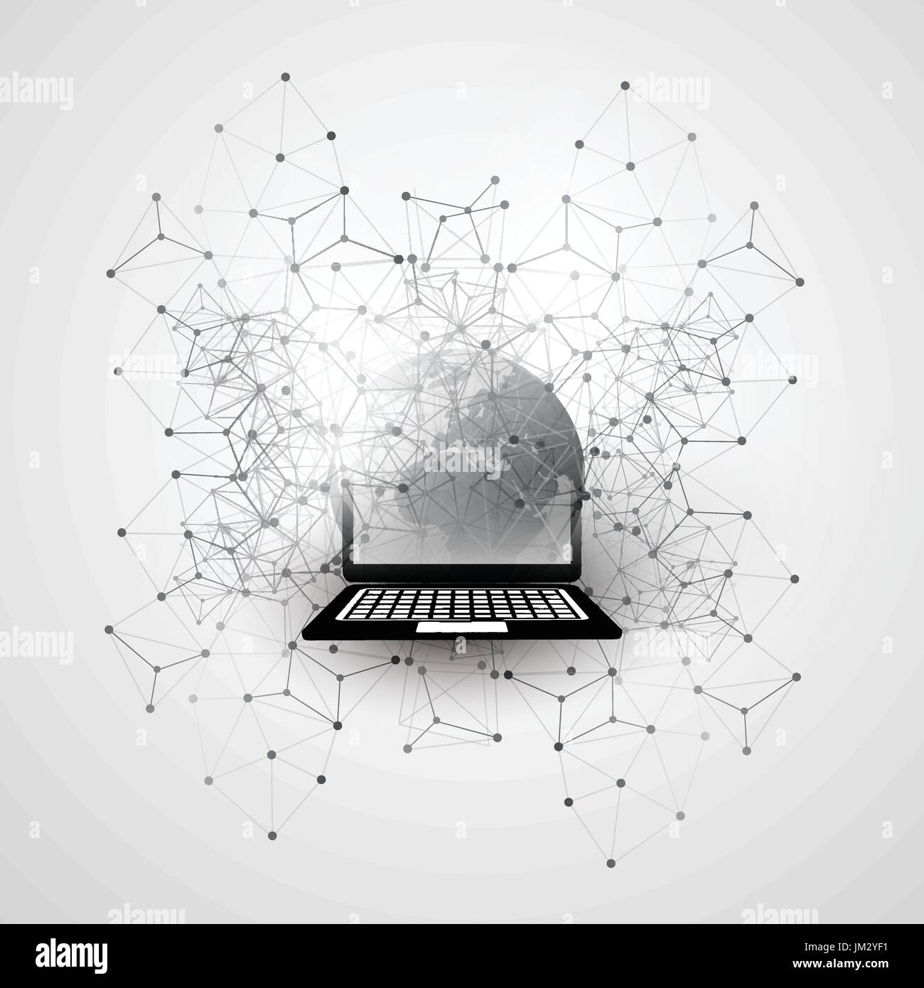 Abstract Cloud Computing and Global Network Connections Concept Design ...