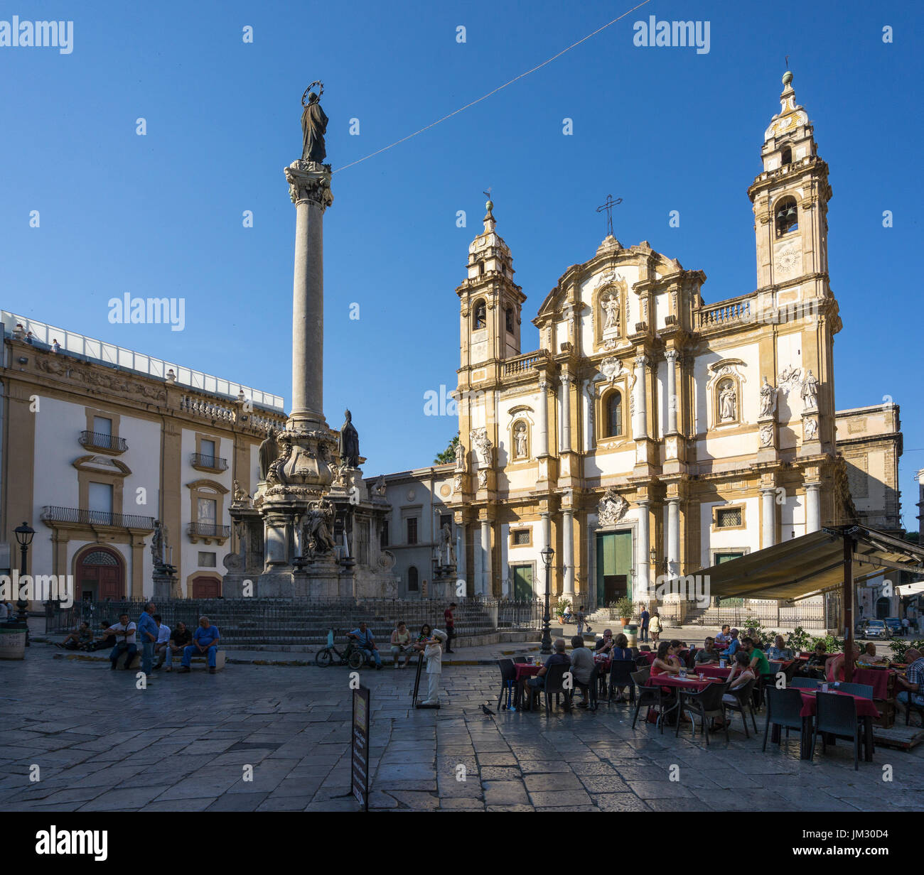 San Domenico church in the Piazza de San domenico, Central Palermo. Stock Photo