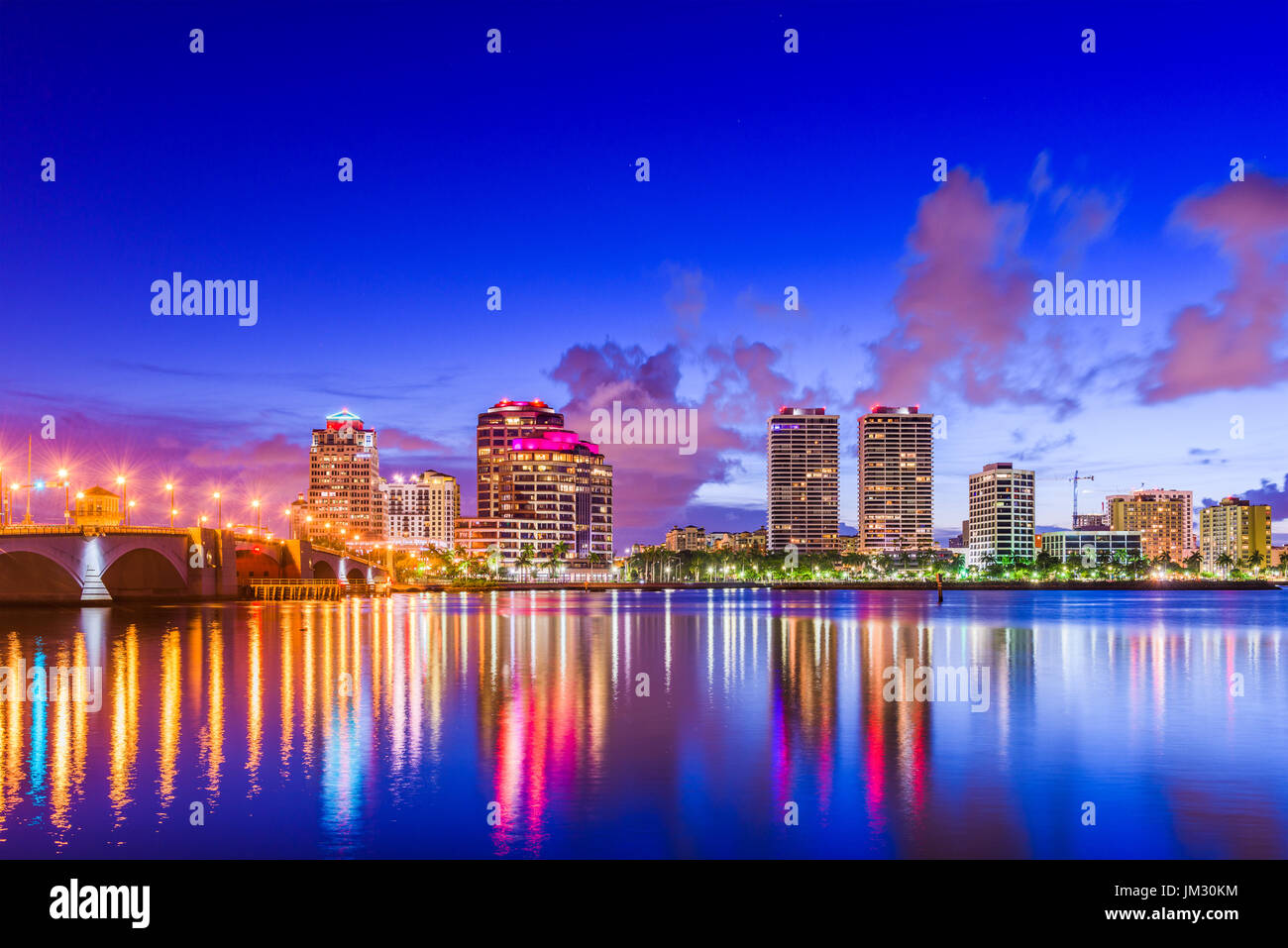 West Palm Beach, Florida, USA downtown cityscape Stock Photo - Alamy