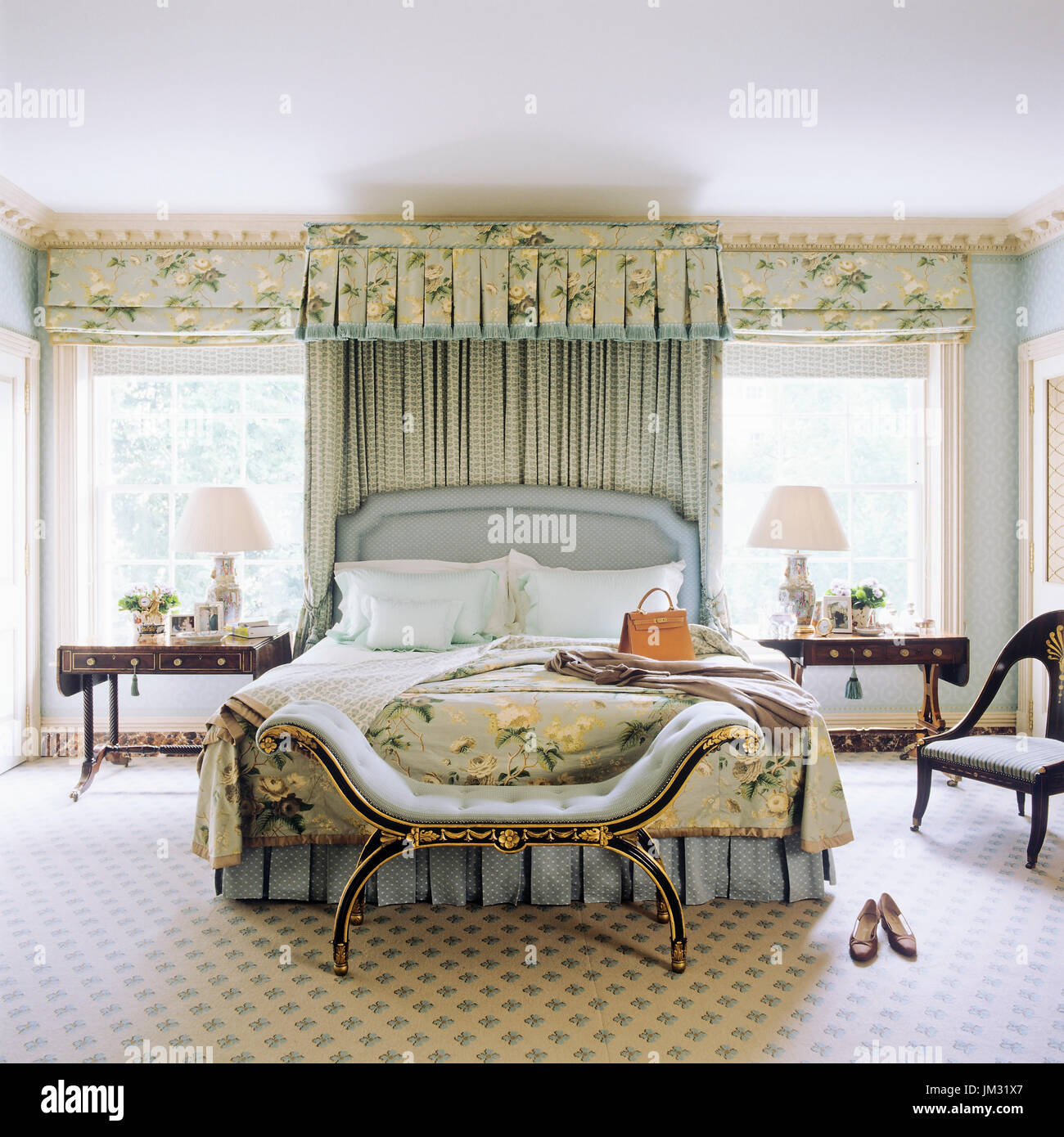 Country style bedroom Stock Photo - Alamy