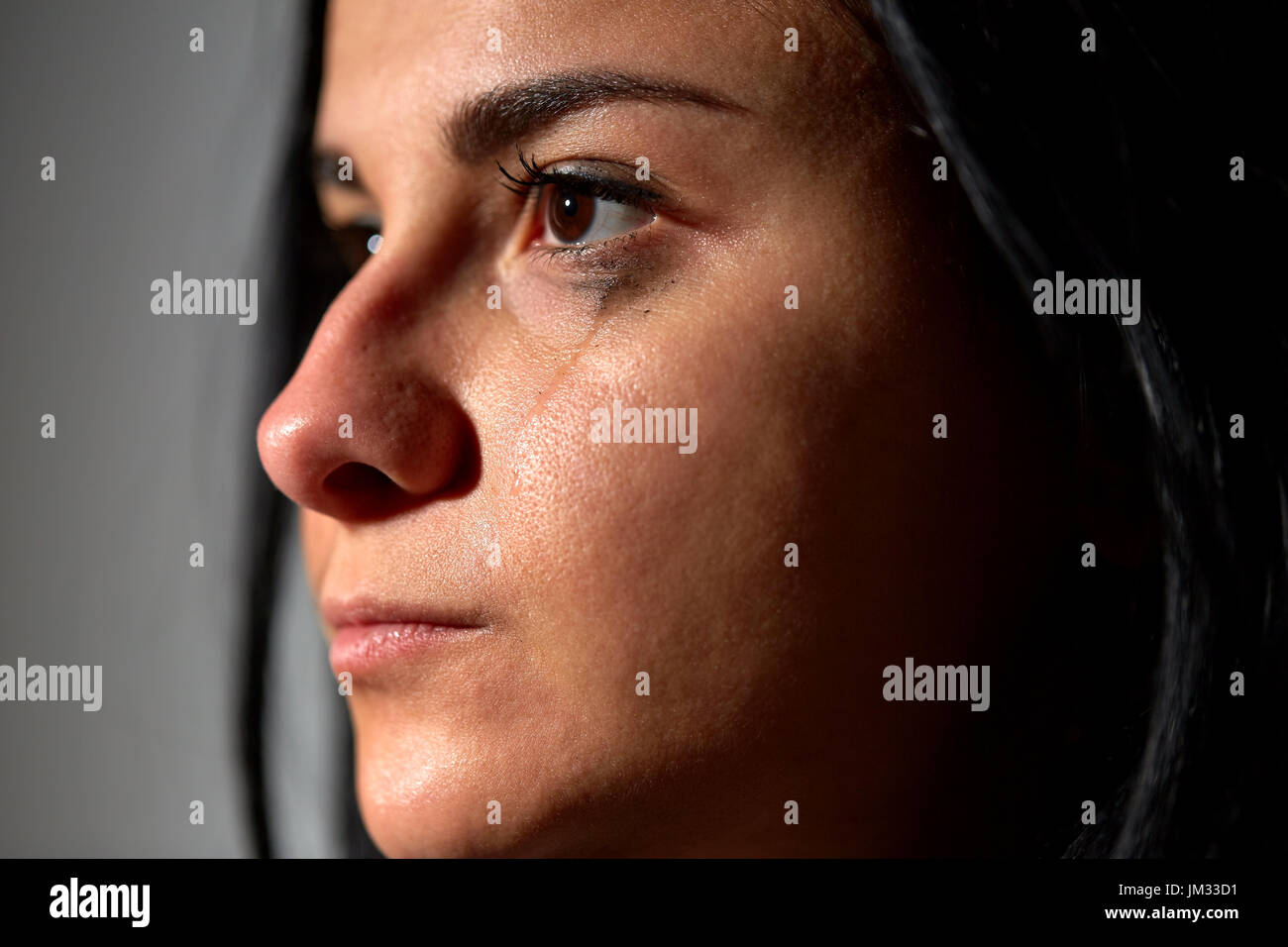 Woman crying mascara hi-res stock photography and images - Alamy