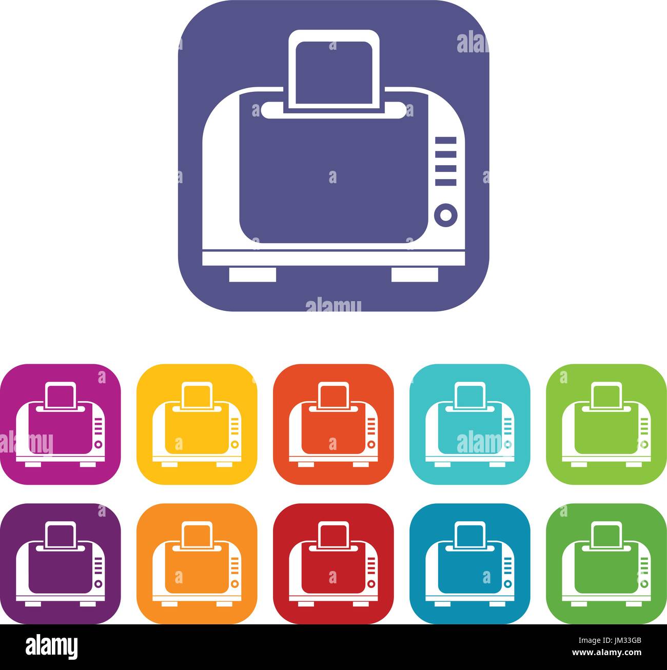 Toaster icons set Stock Vector Image & Art - Alamy