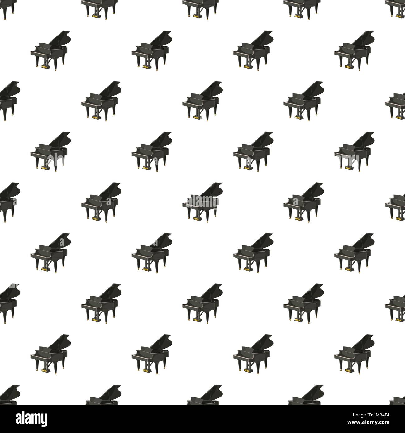 Black grand piano pattern Stock Vector