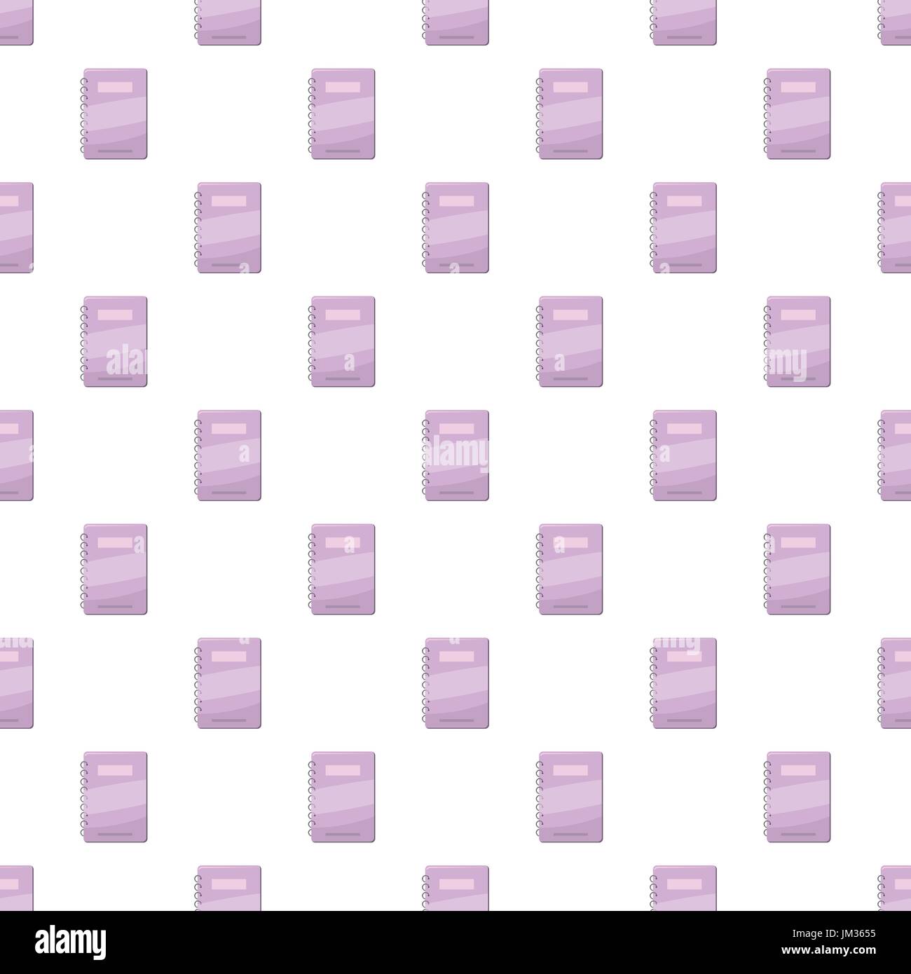 Spiral notebook with lilac cover pattern Stock Vector