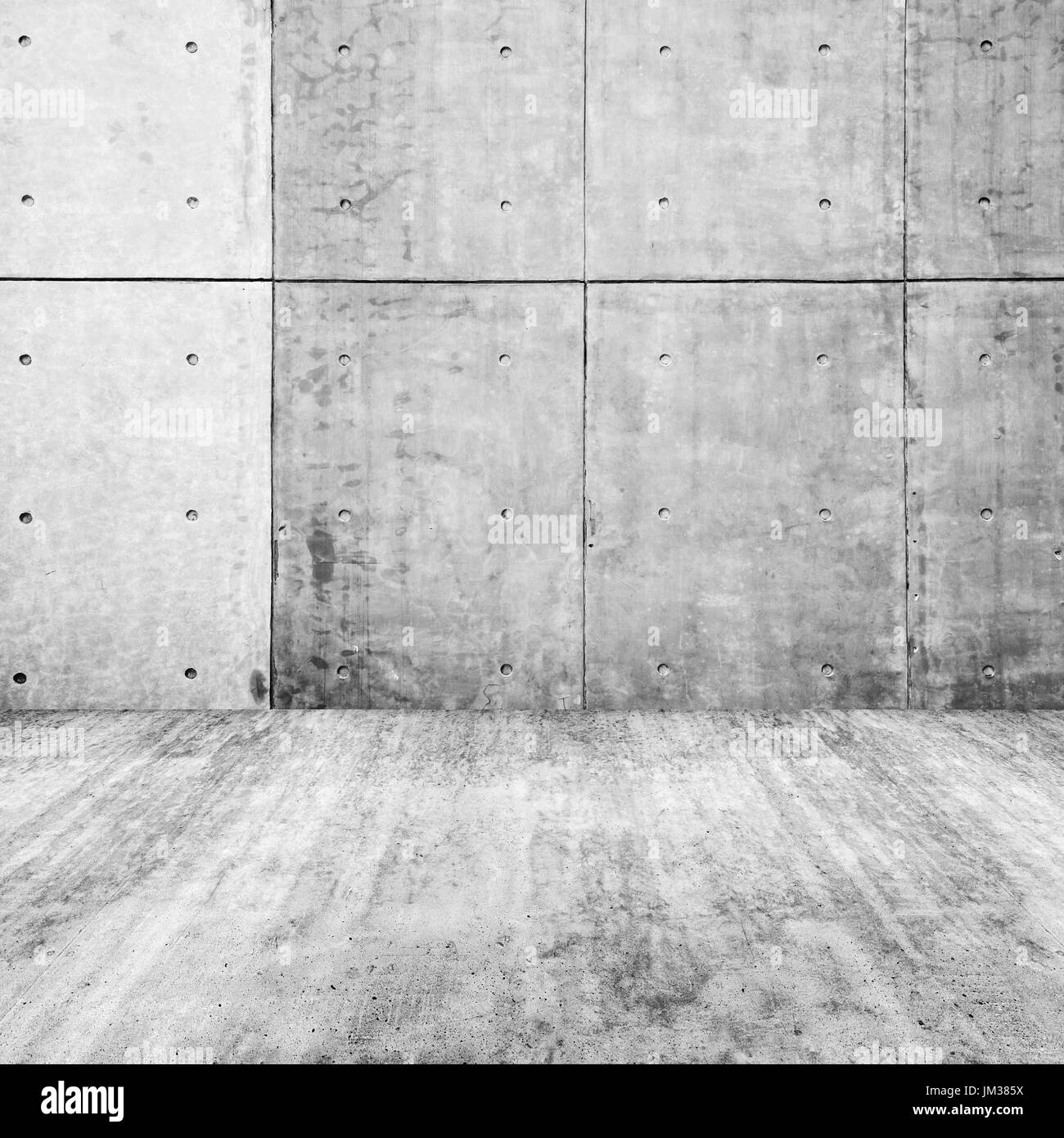 Abstract white interior, empty room with concrete wall and floor Stock ...