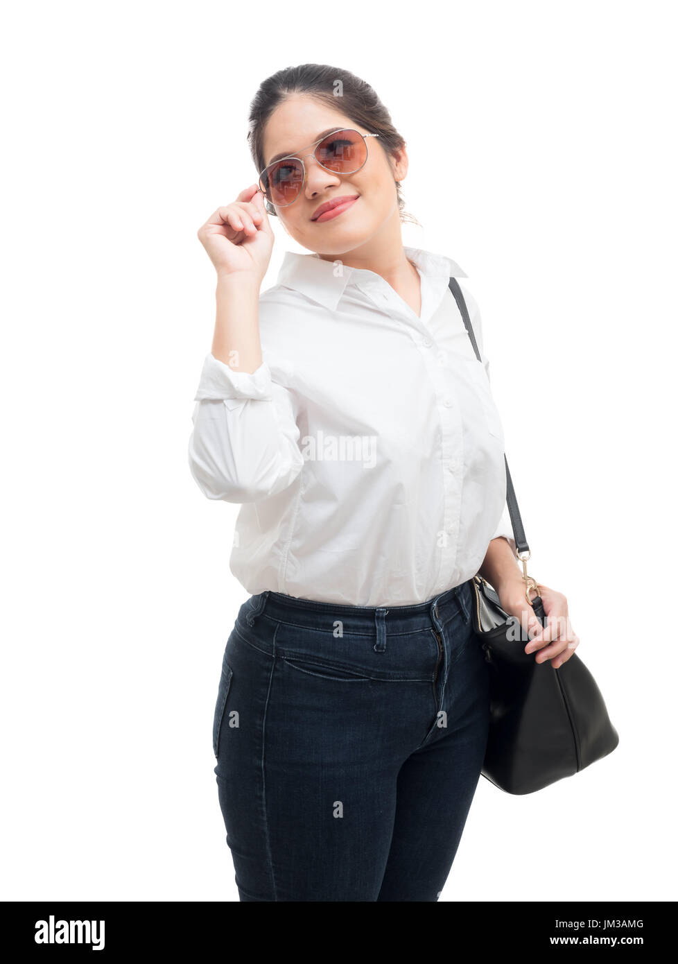 Asian woman wearing white suit hi-res stock photography and images - Alamy