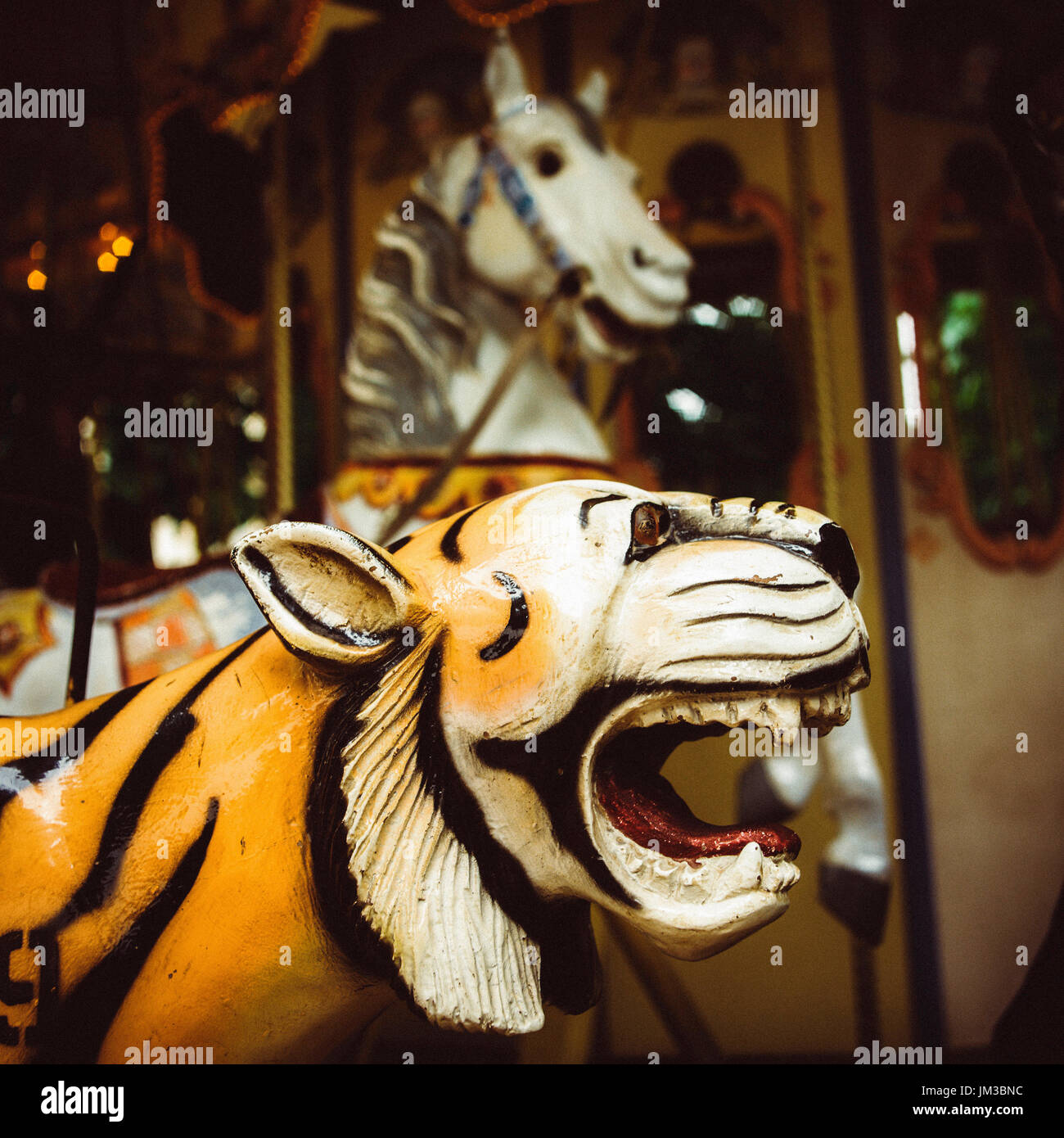 Tiger, figure of a carousel Stock Photo