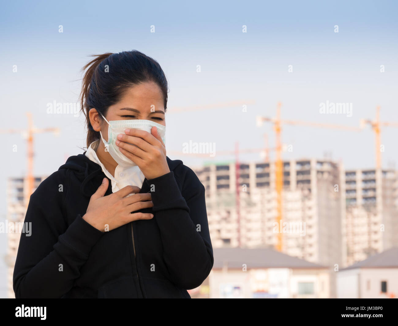 Pollution city mask hi-res stock photography and images - Alamy