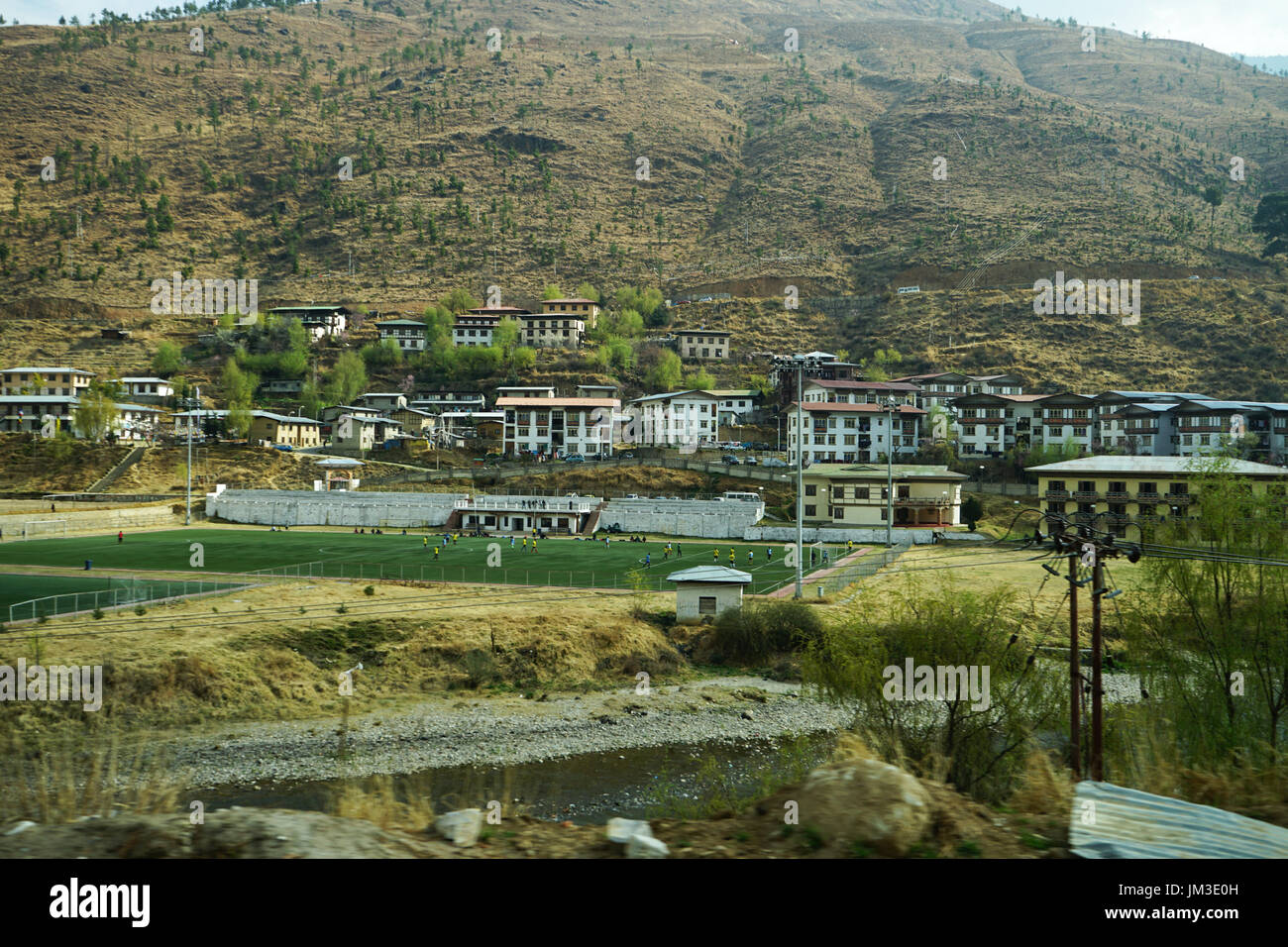 Soccer arena, Thimphu, Bhutan Stock Photo - Alamy