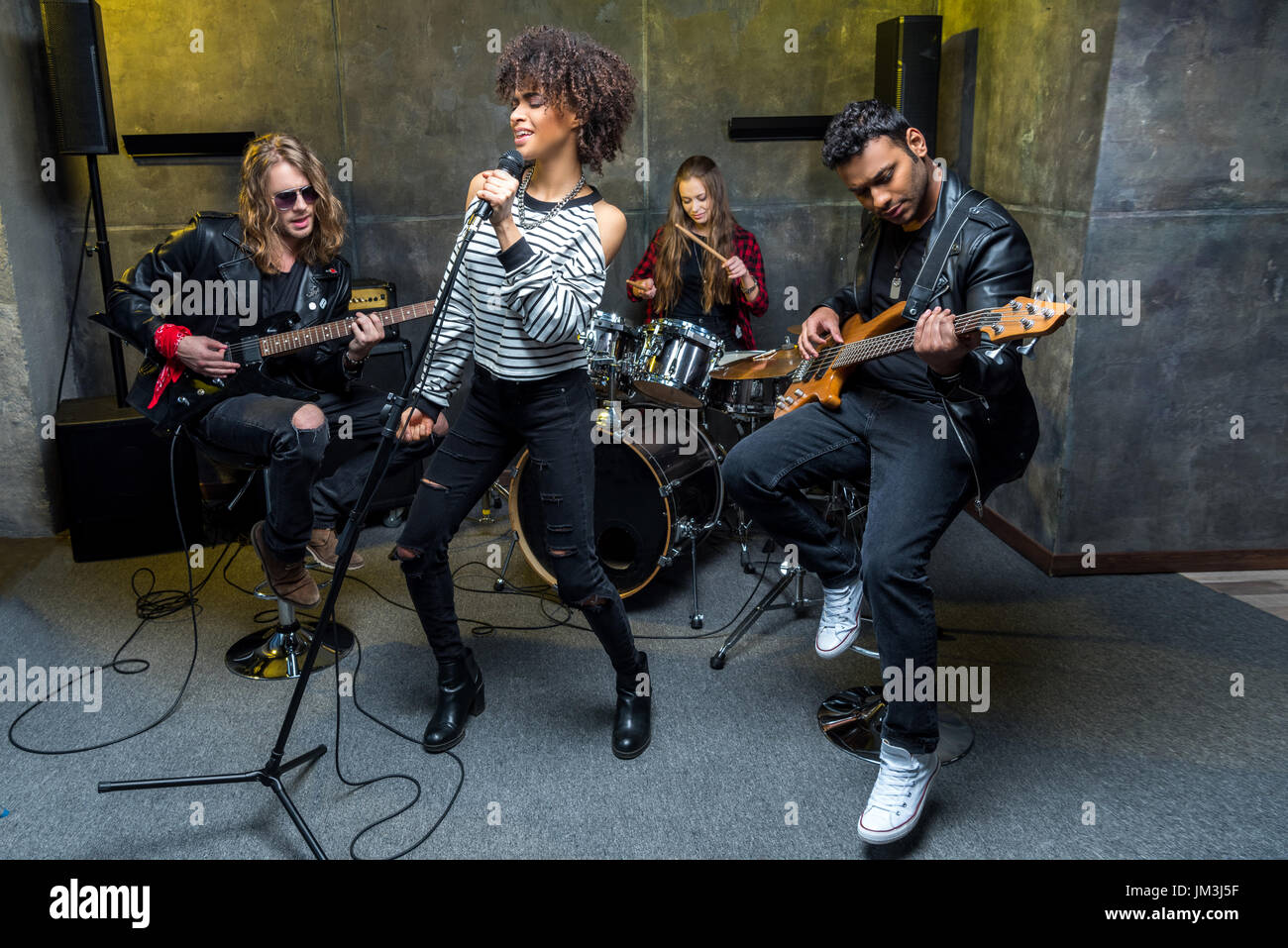 rock and roll band Stock Photo - Alamy