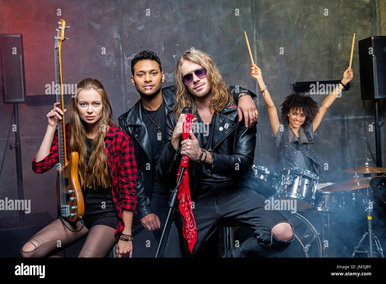 rock and roll band Stock Photo - Alamy