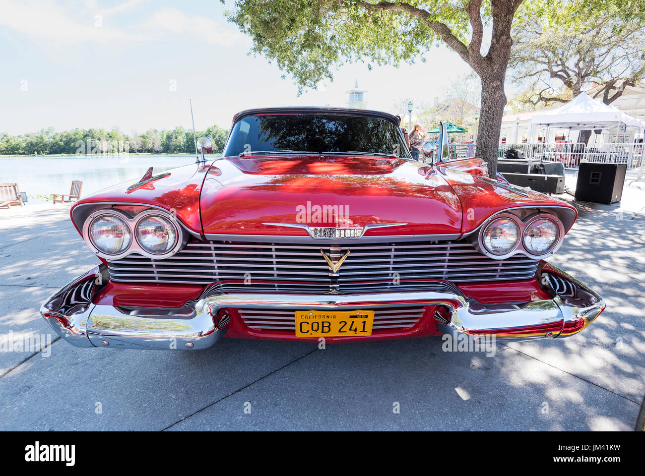 Wide view of Plymouth at the exotic car show in Celebration Central Florida Stock Photo Alamy
