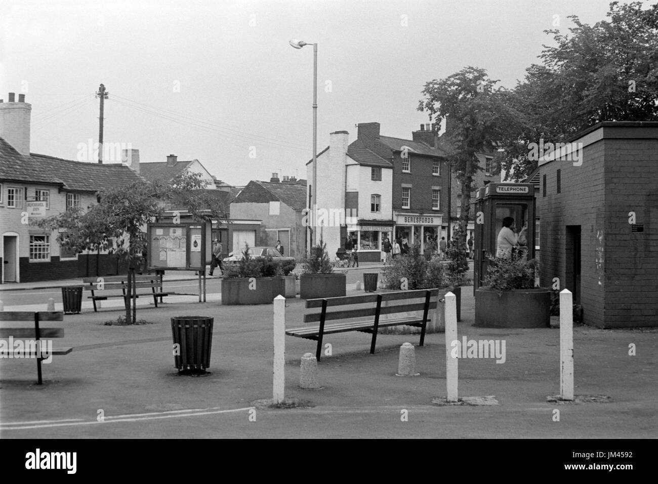 church street rugby england uk in the 1970s Stock Photo