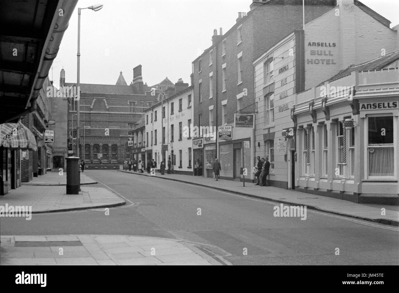 the bull hotel and sheep street rugby england uk in the 1970s Stock ...
